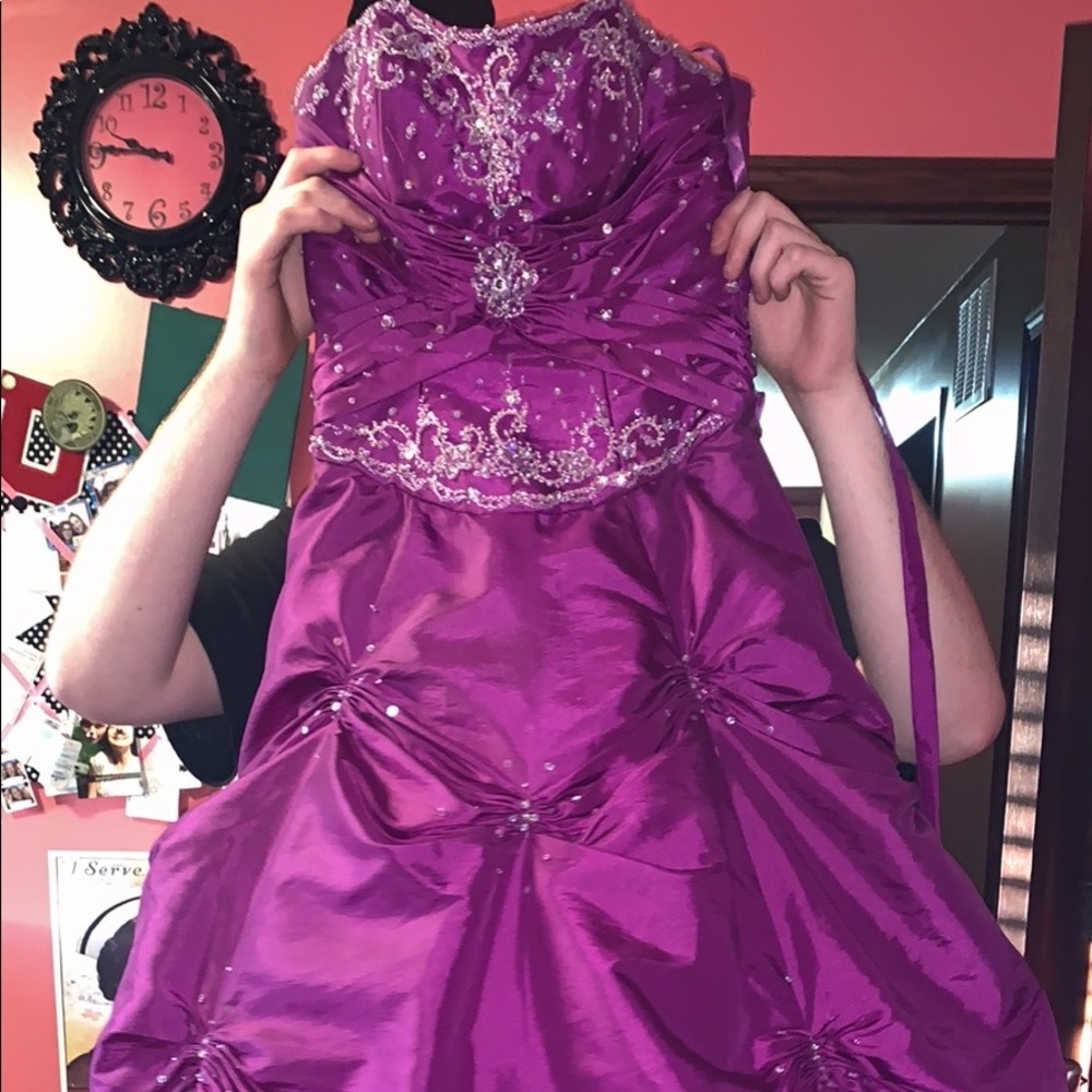 purple prom dress